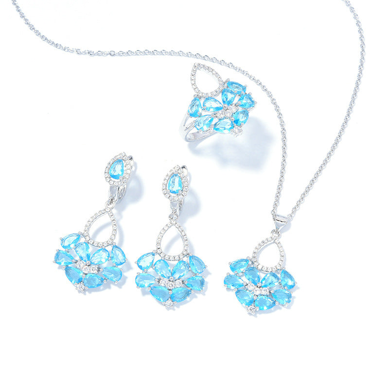 zircon necklace set