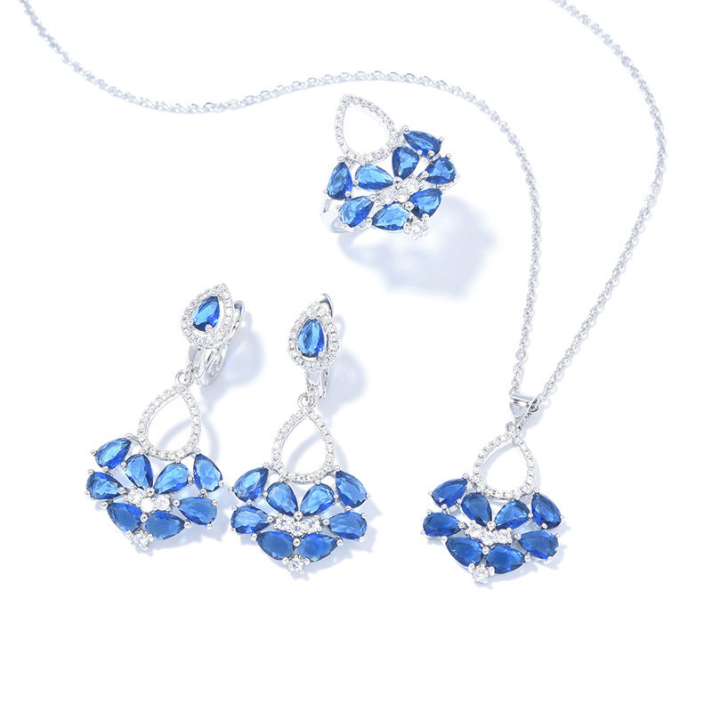 zircon necklace set