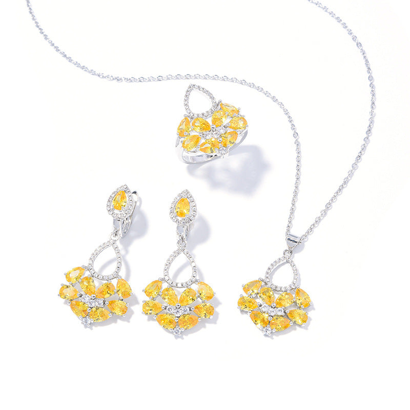 zircon necklace set