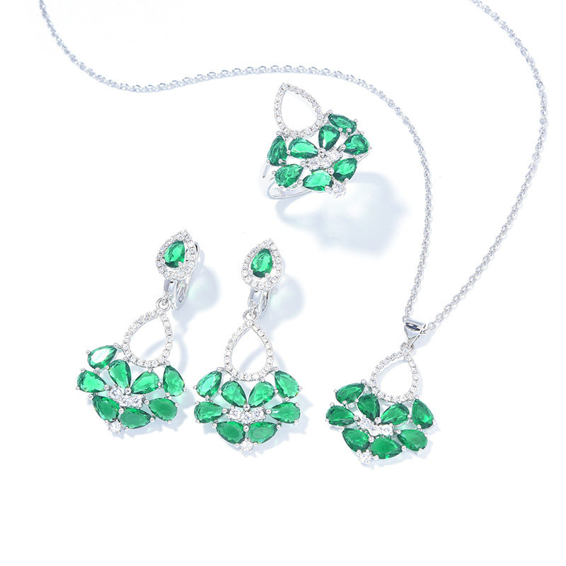 zircon necklace set