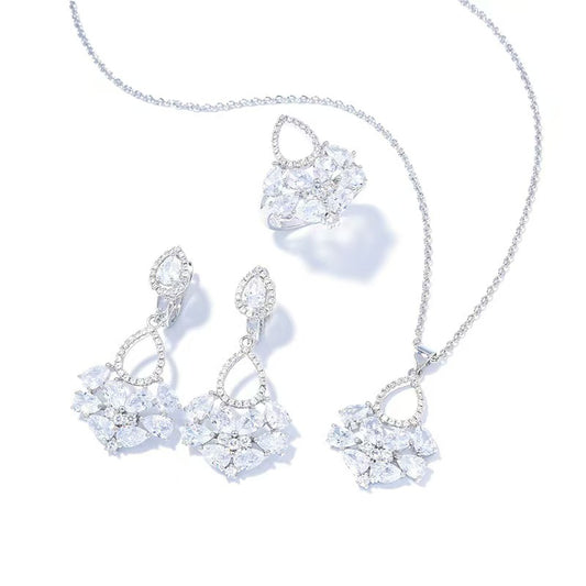 zircon necklace set