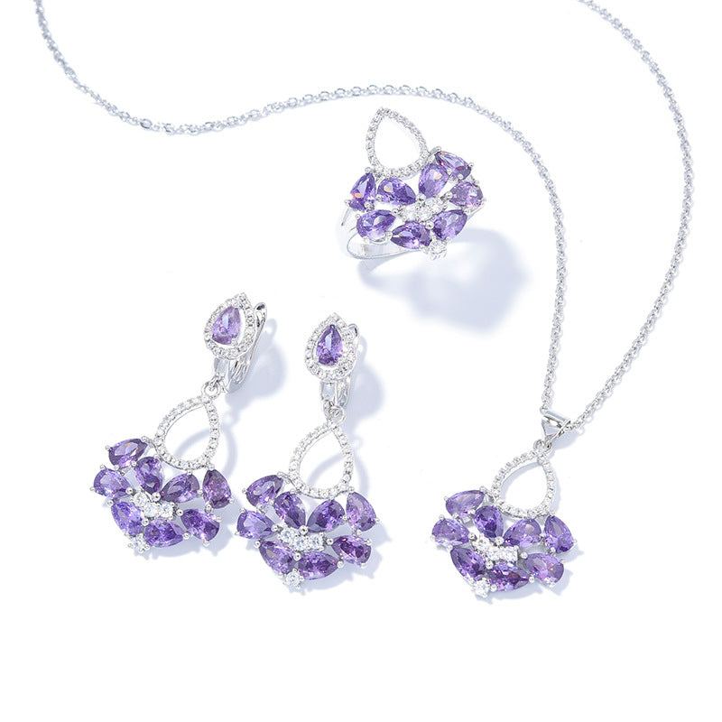 zircon necklace set